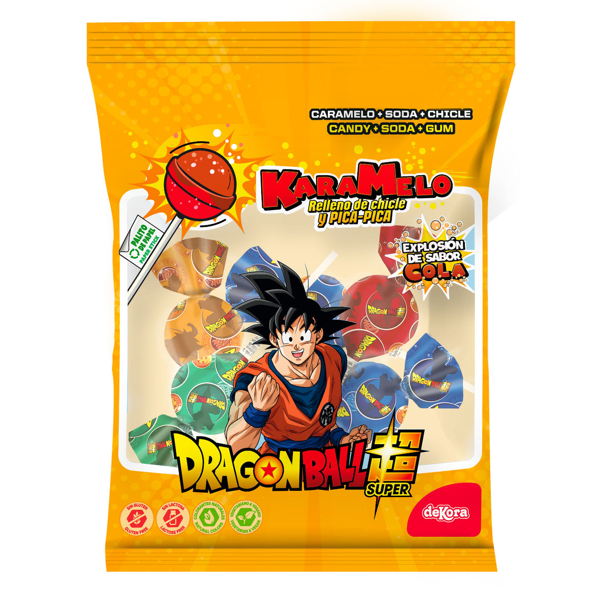 CARAMELO CON PALO DE DRAGON BALL 20 GR
