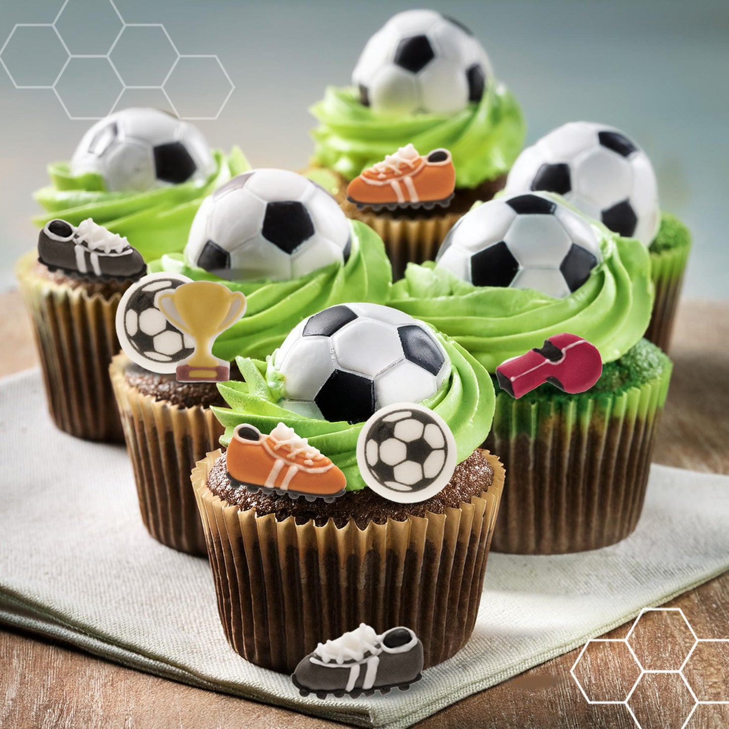 DECORACIONES COMESTIBLES FÚTBOL