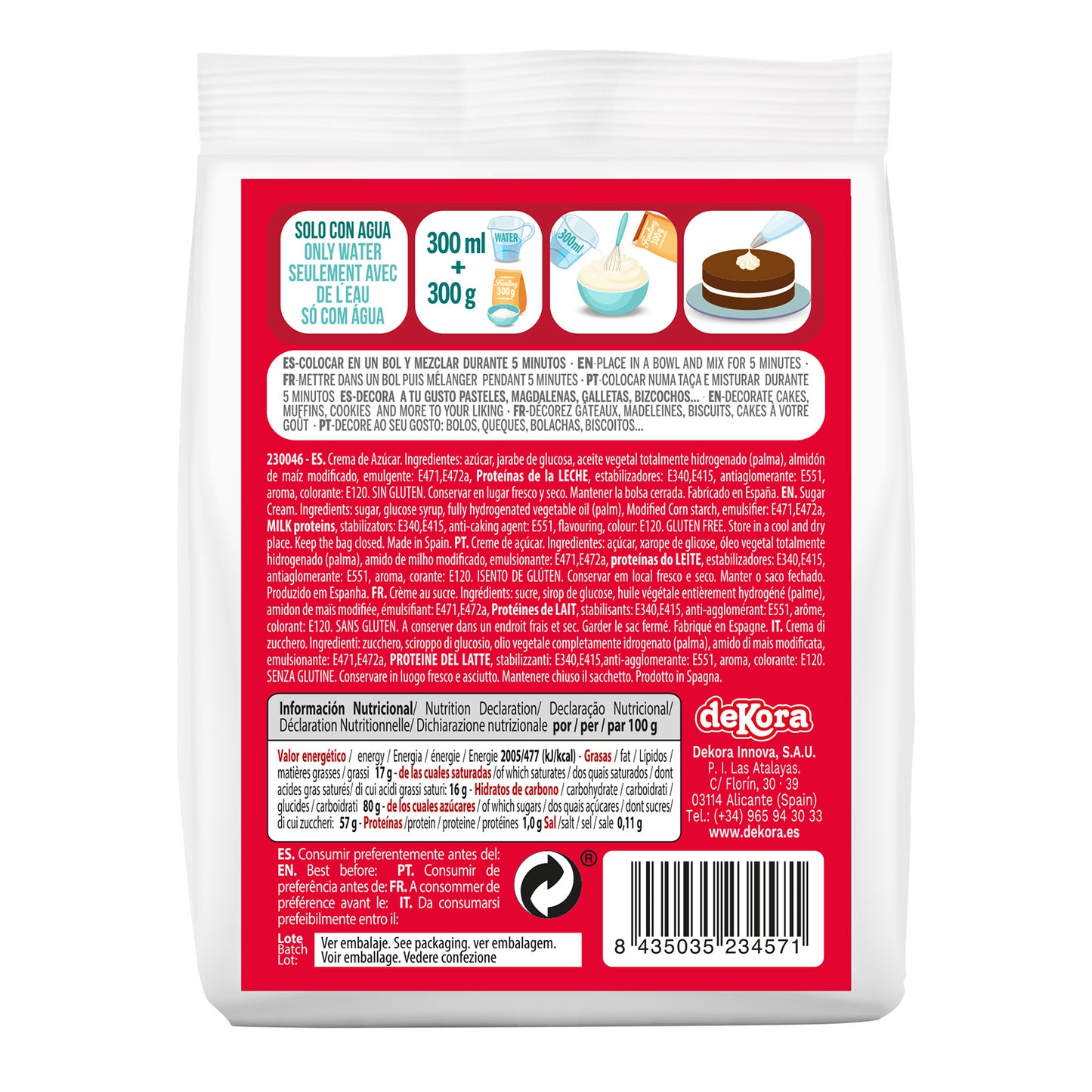 FROSTING EN POLVO FRESA 300 G