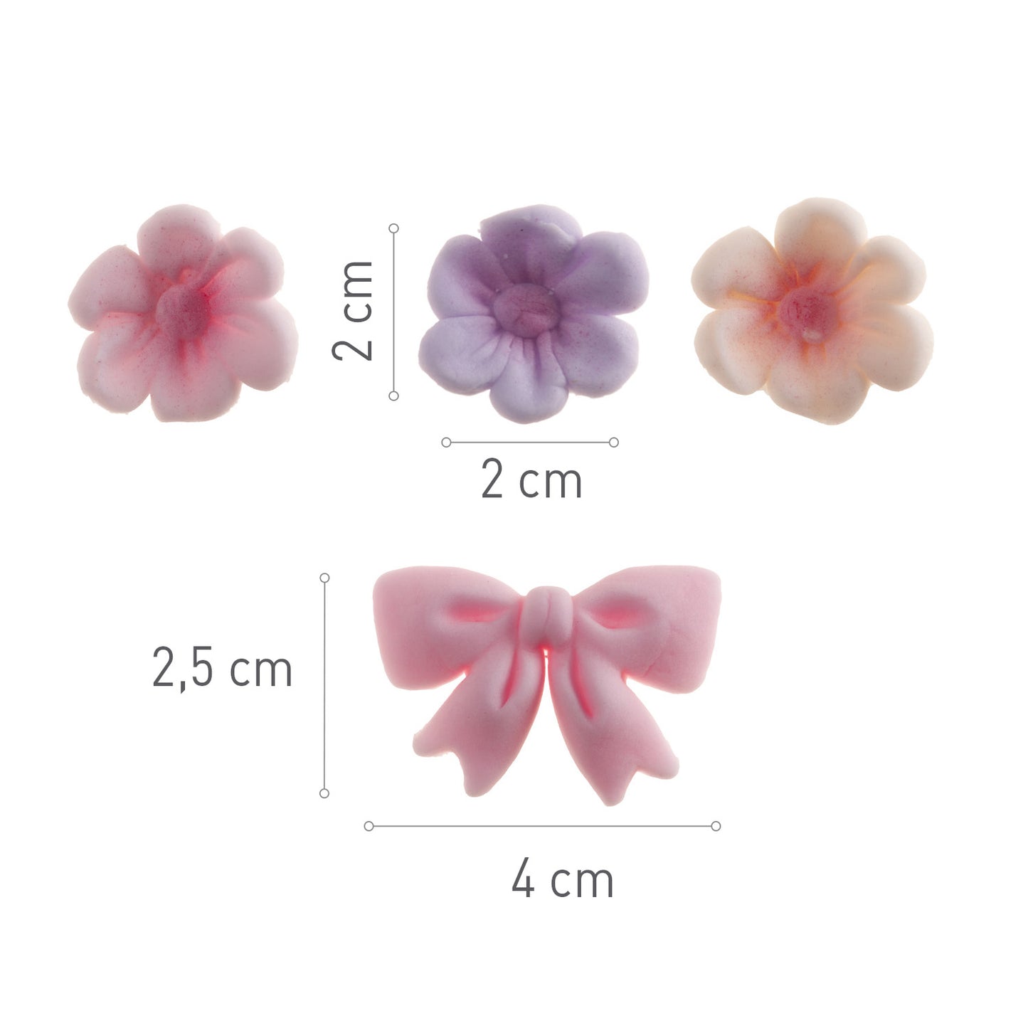 LAZO ROSA CON FLORES COMESTIBLES
