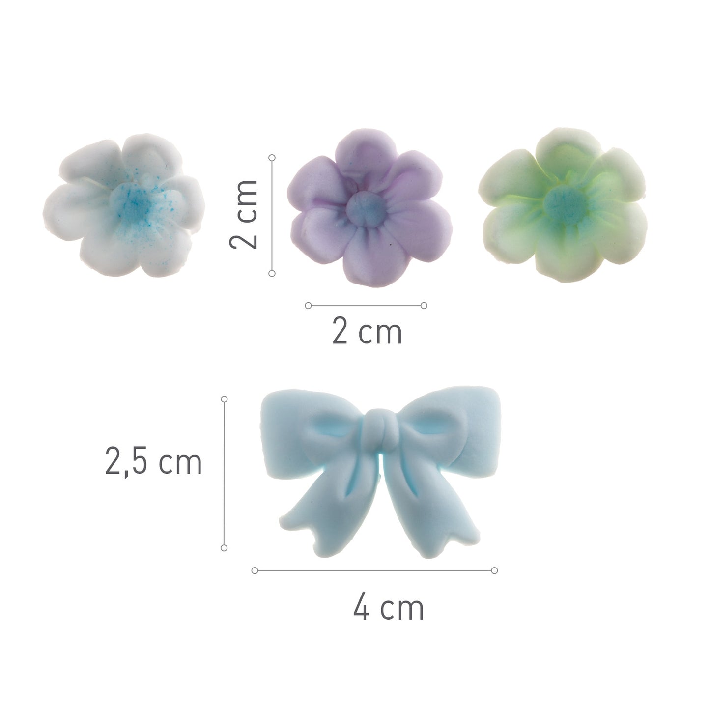 LAZO AZUL CON FLORES COMESTIBLES