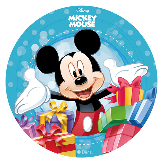 OBLEA PARA TARTAS DE MICKEY MOUSE REDONDA DE 20CM