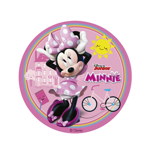 DISCO PARA TARTAS DE MINNIE MOUSE REDONDA DE 16CM