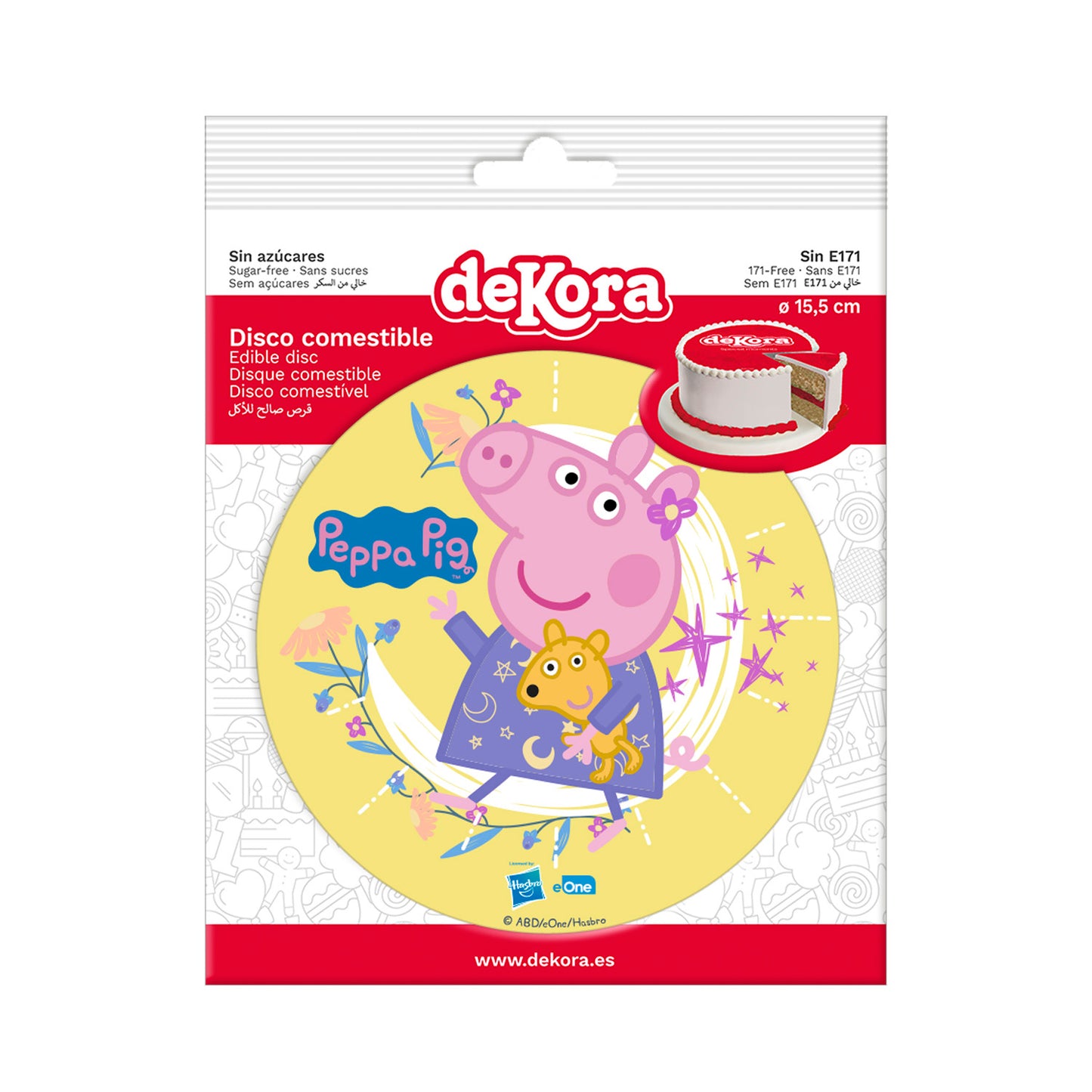 OBLEA PARA TARTAS DE PEPPA PIG REDONDA DE 20CM