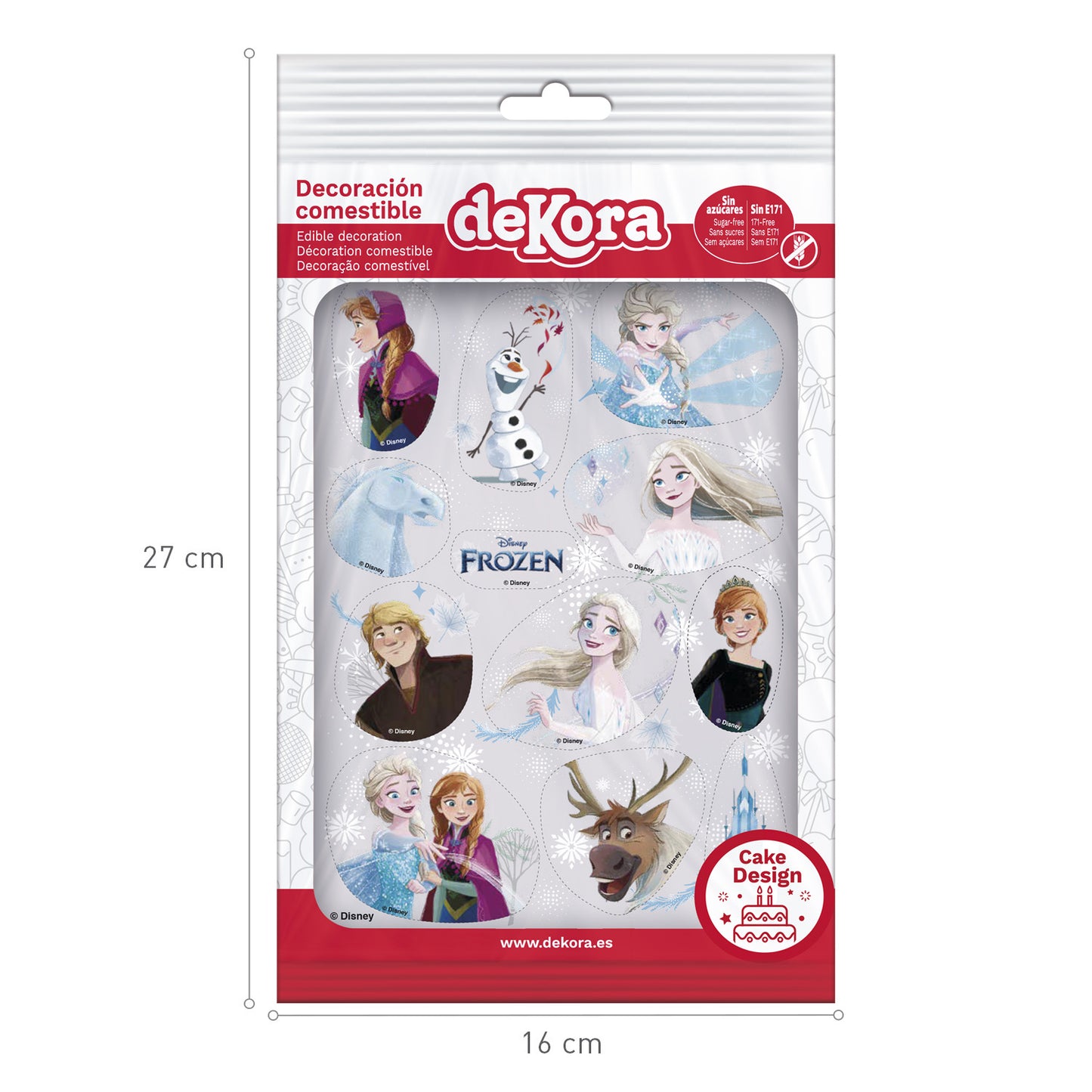 OBLEA PARA TARTAS DE FROZEN RECORTABLE