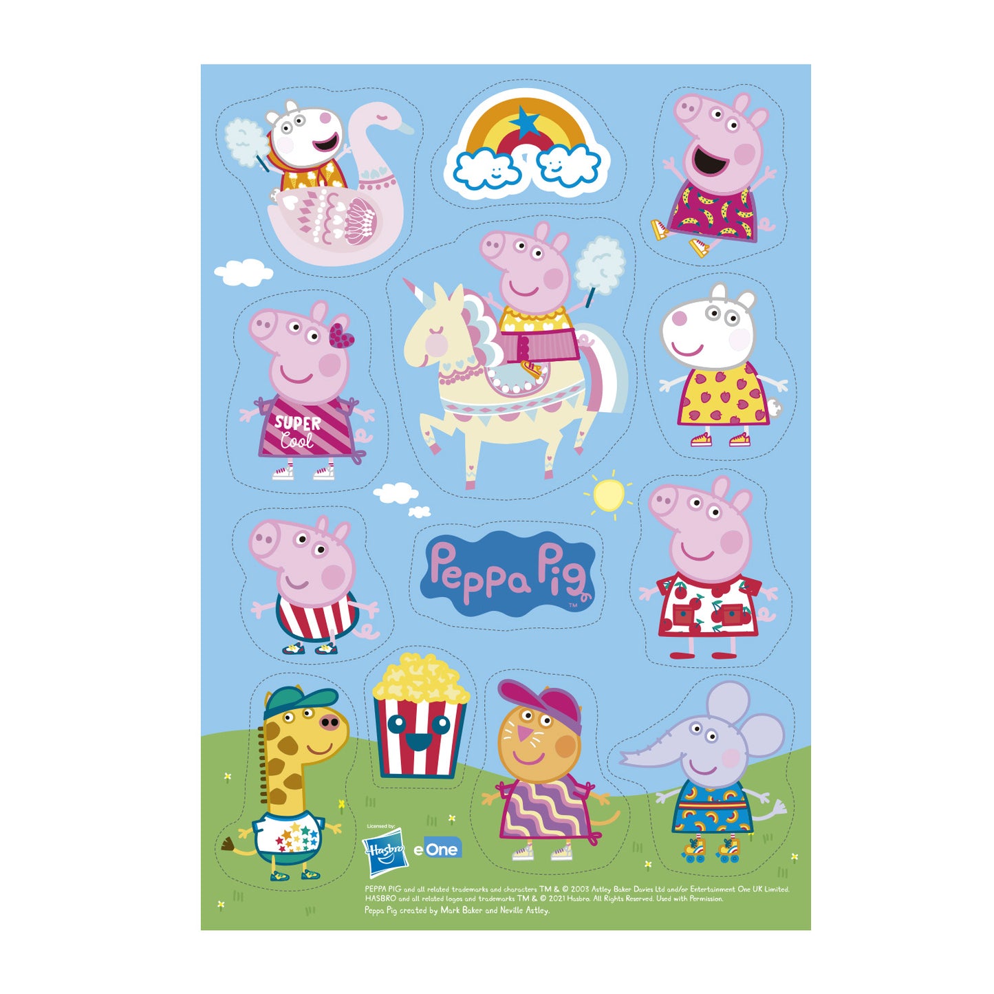 OBLEA PARA TARTAS DE PEPPA PIG RECORTABLE