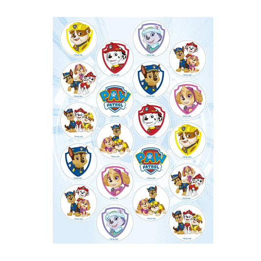 MINI DISCOS DE OBLEA DE PATRULLA CANINA REDONDOS DE 3,4CM