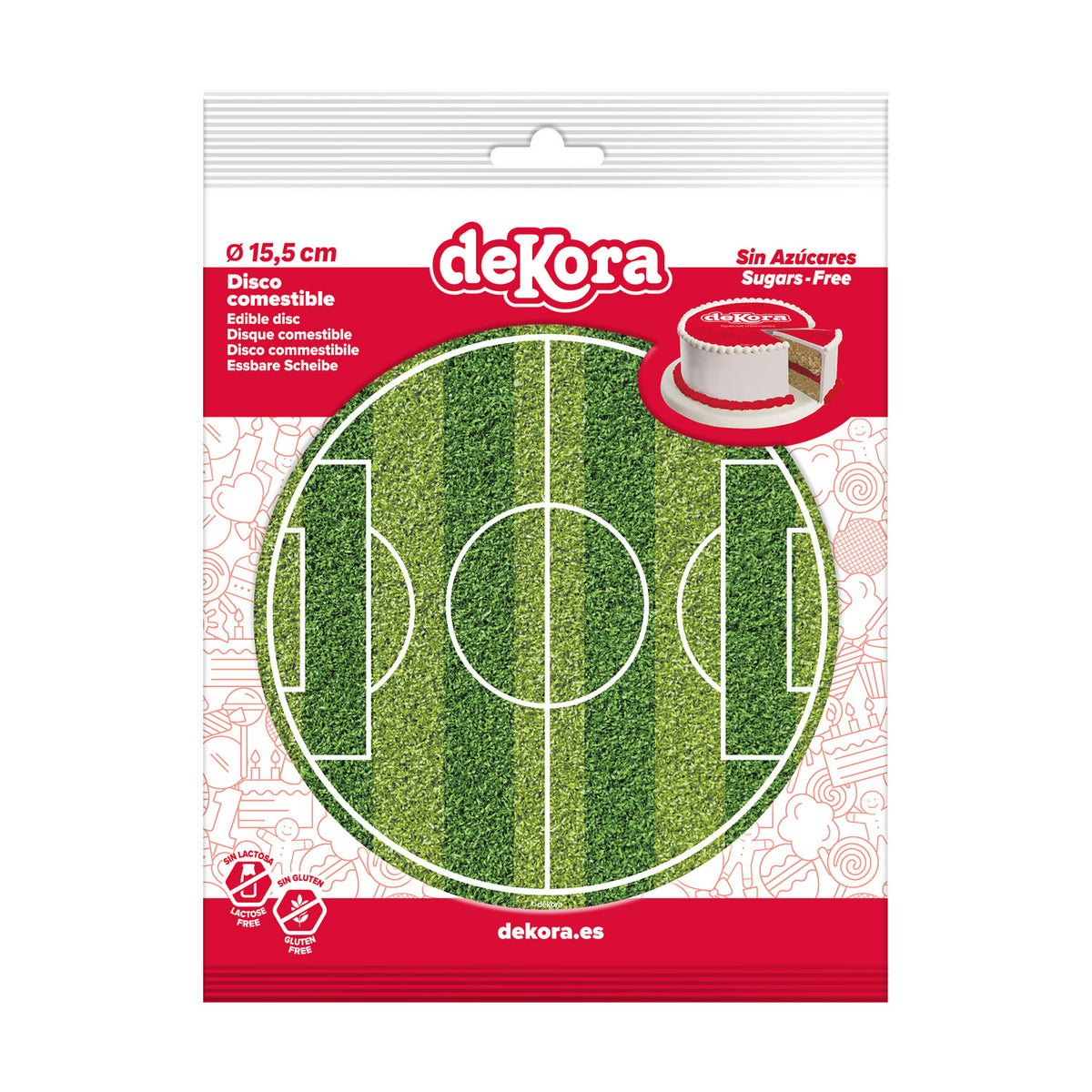 DISCO PARA TARTAS DE CAMPO DE FUTBOL DE 15.5 CM