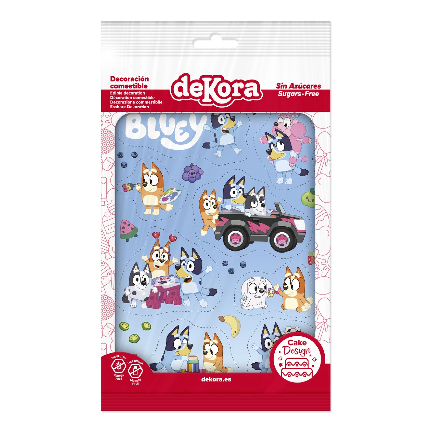 OBLEA PARA TARTAS DE BLUEY RECORTABLE