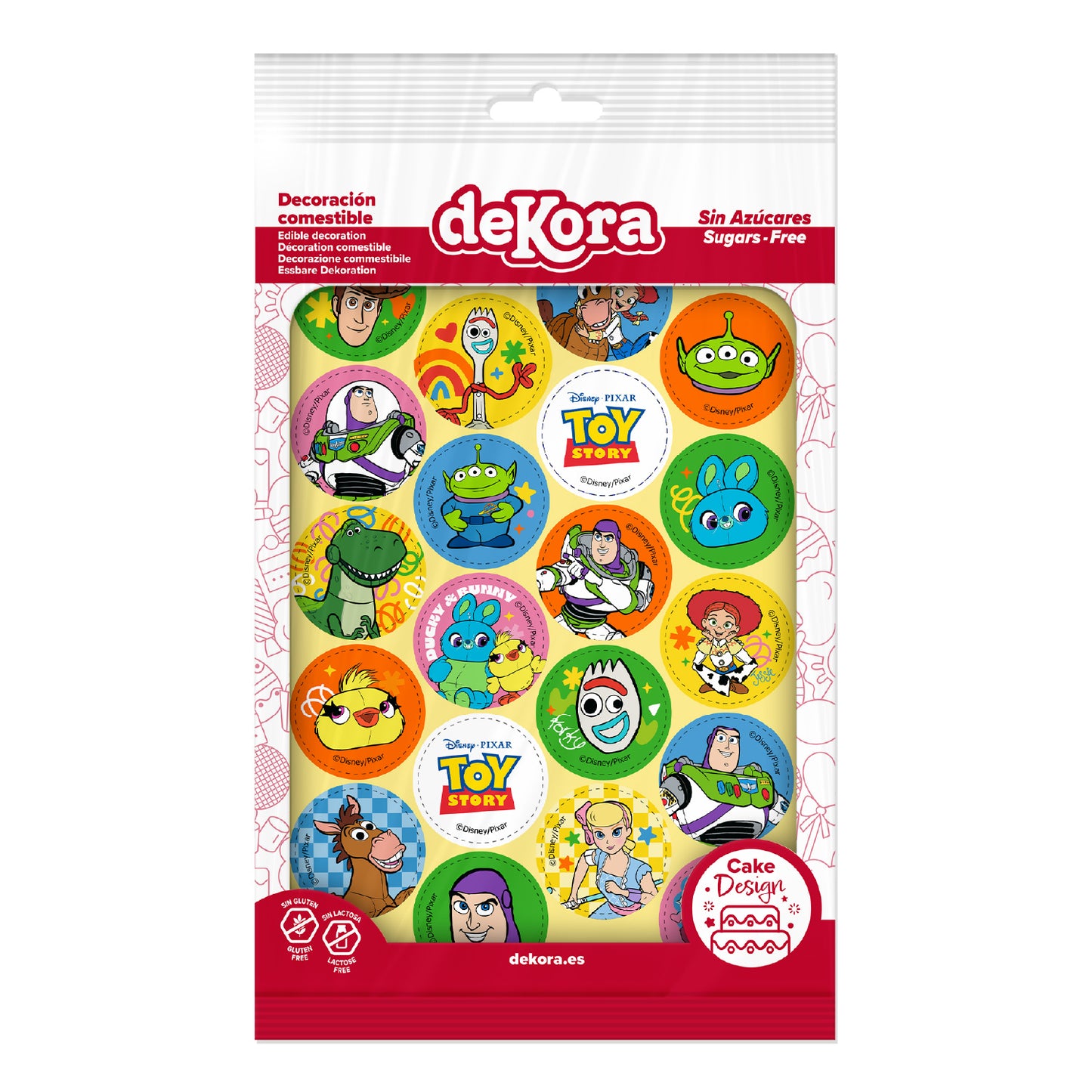 MINI DISCOS DE OBLEA DE TOY STORY REDONDOS DE 3,4CM