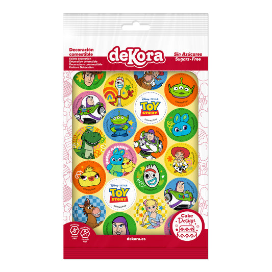 MINI DISCOS DE OBLEA DE TOY STORY REDONDOS DE 3,4CM