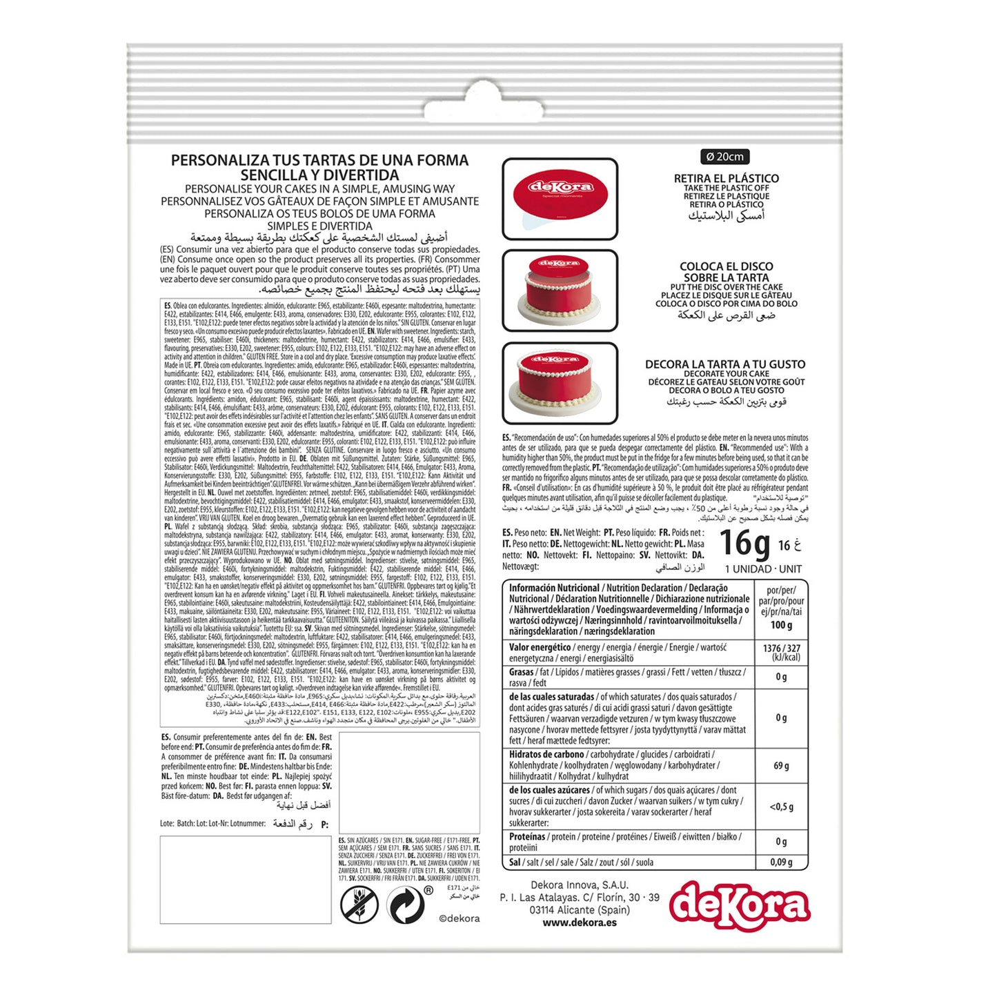 OBLEA PARA TARTAS DE PATRULLA CANINA REDONDA DE 20CM