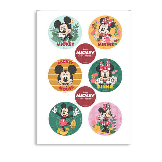 MIX DISCOS COMESTIBLES MICKEY & MINNIE - 6 UNIDADES