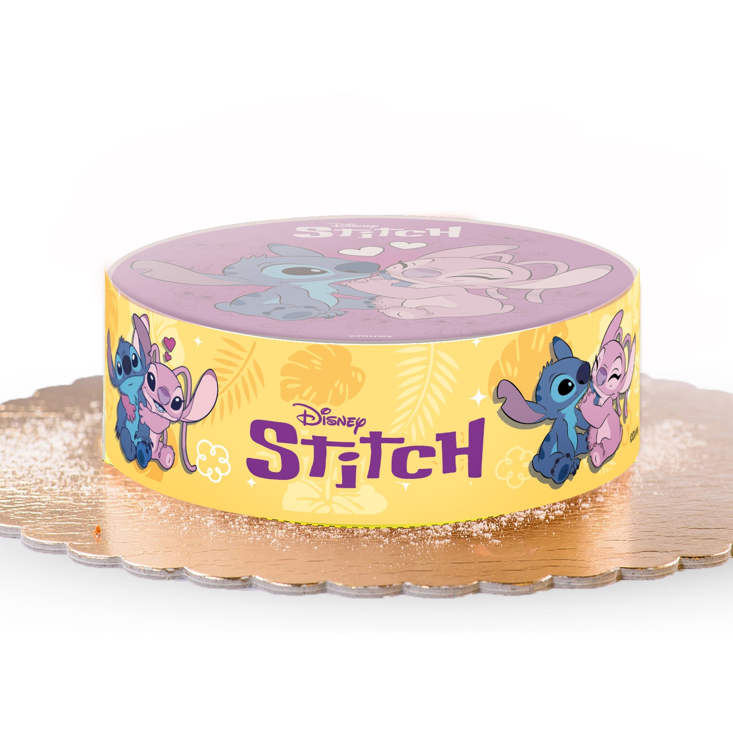 Kit Fiesta Stitch: Oblea + Velas + Mini discos + Ribbon