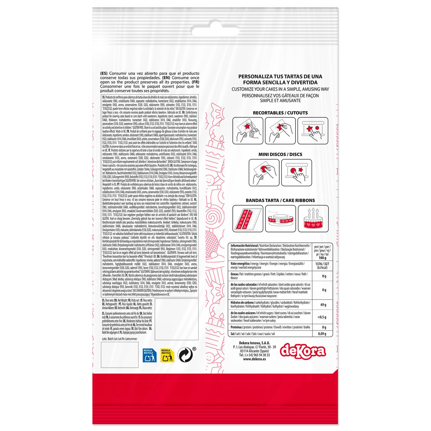 RIBBON DE FUTBOL COMESTIBLE PARA TARTA 15x21 CM