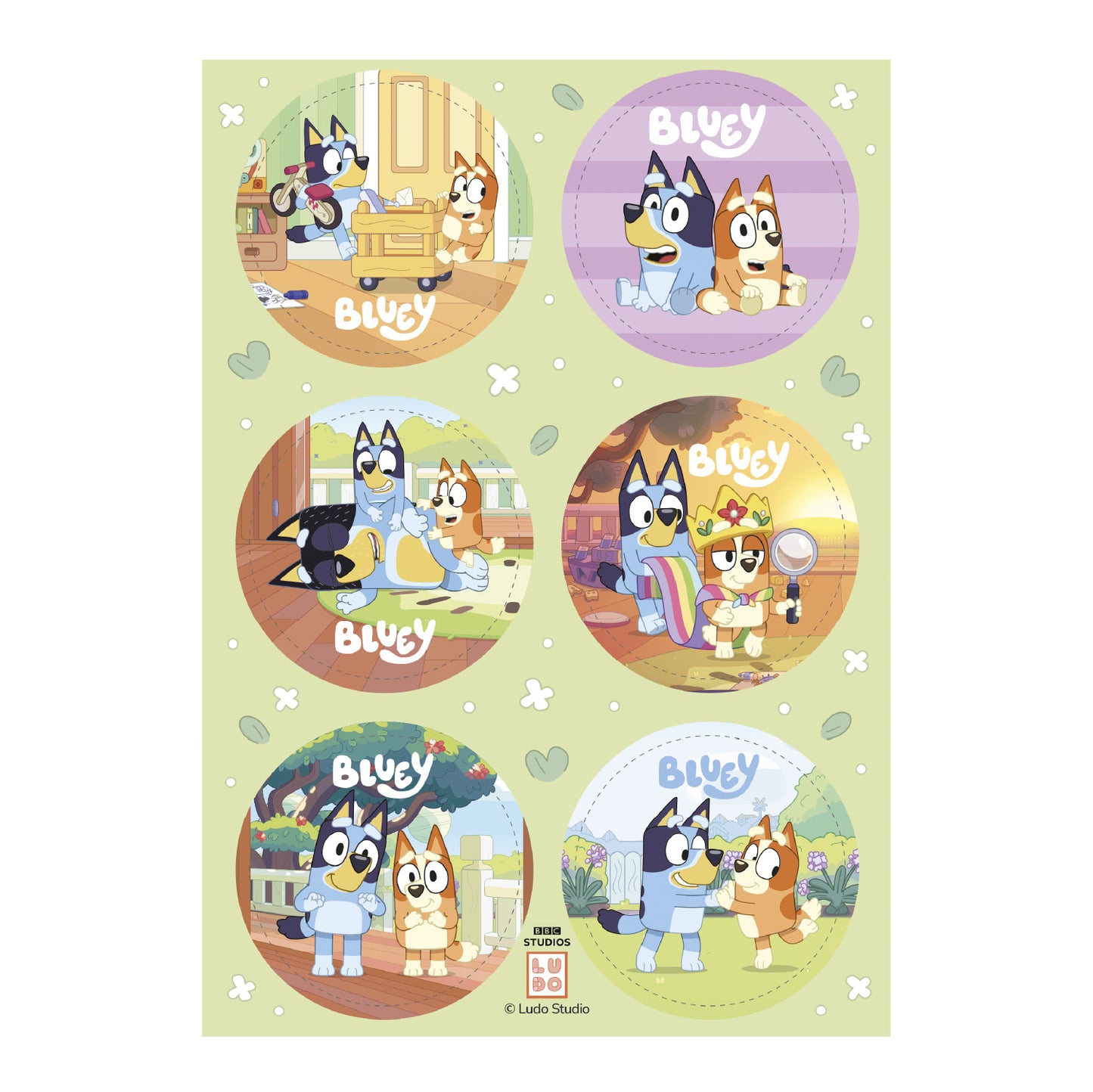 DISCOS COMESTIBLES DE BLUEY REDONDOS 6 UDS DE 5,8CM