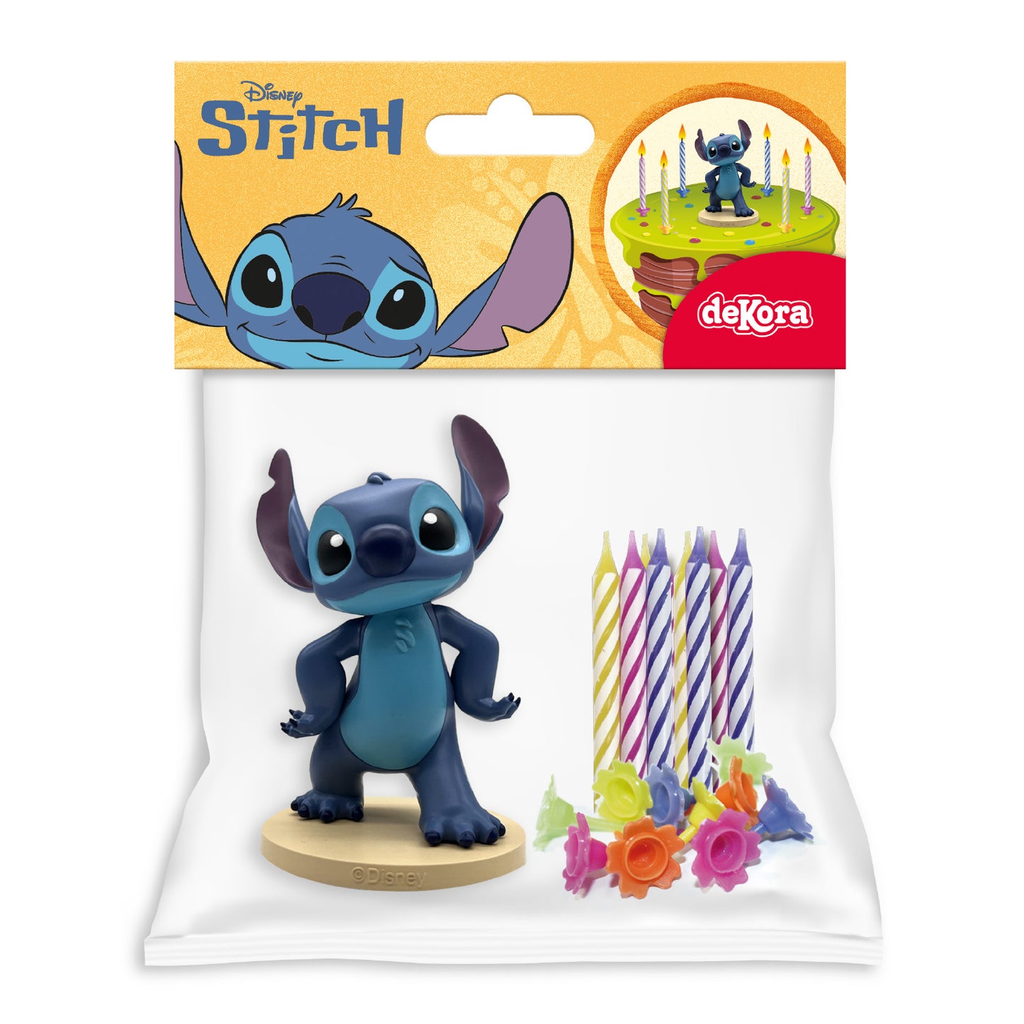 KIT VELAS Y FIGURA PVC STITCH FIGURA 9 CM