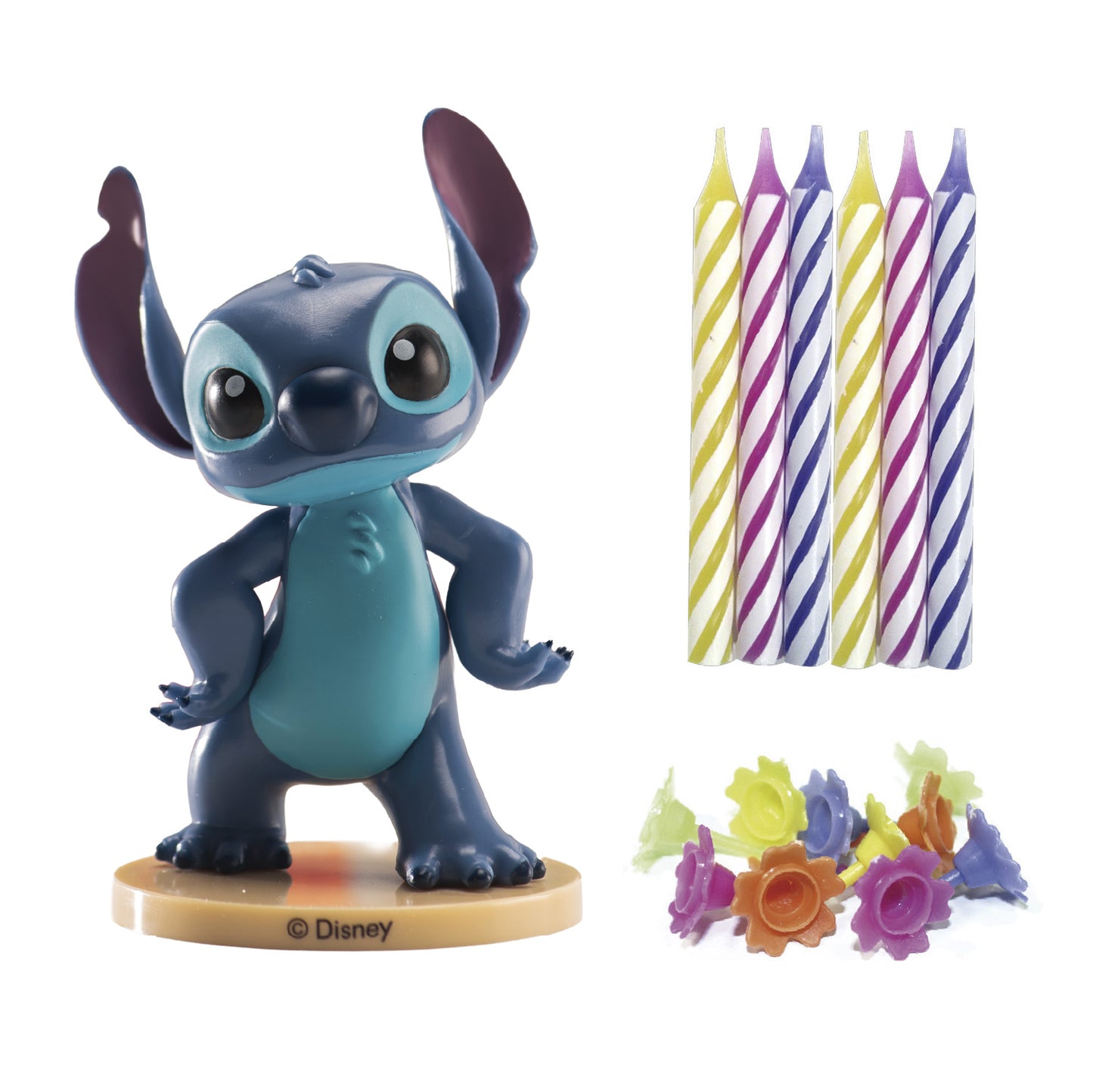 KIT VELAS Y FIGURA PVC STITCH FIGURA 9 CM