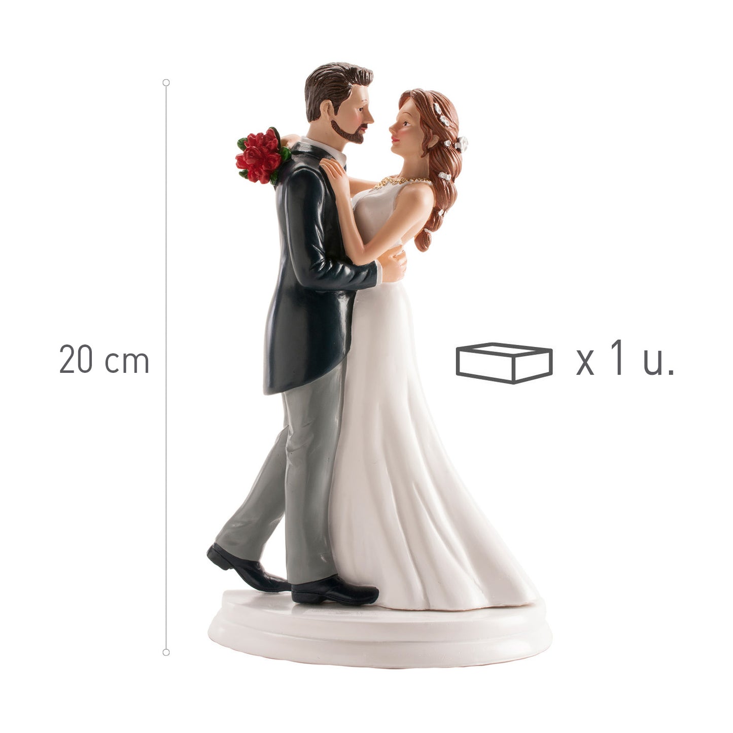FIGURA TARTA BODA PAREJA VALS 20 CM