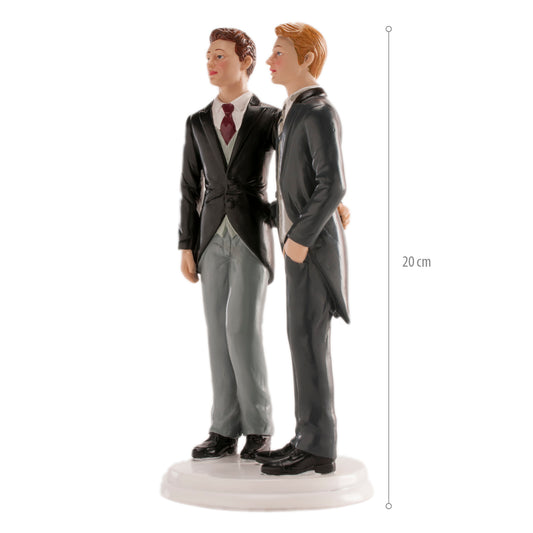 FIGURA TARTA BODA PAREJA GAY 19 CM