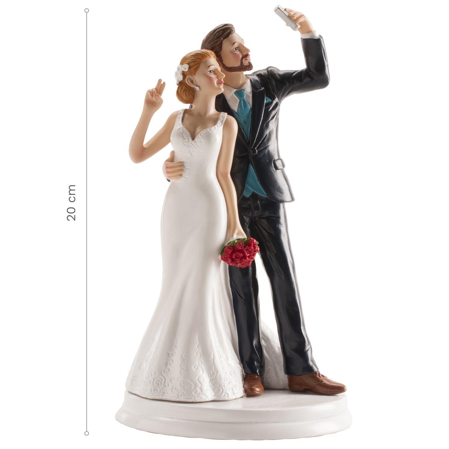 FIGURA TARTA BODA SELFIE 20 CM
