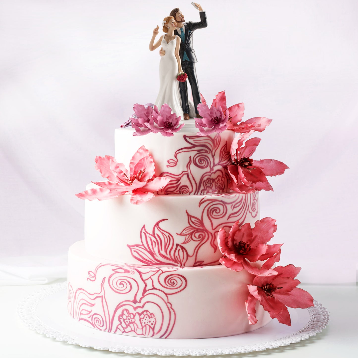 FIGURA TARTA BODA SELFIE 20 CM