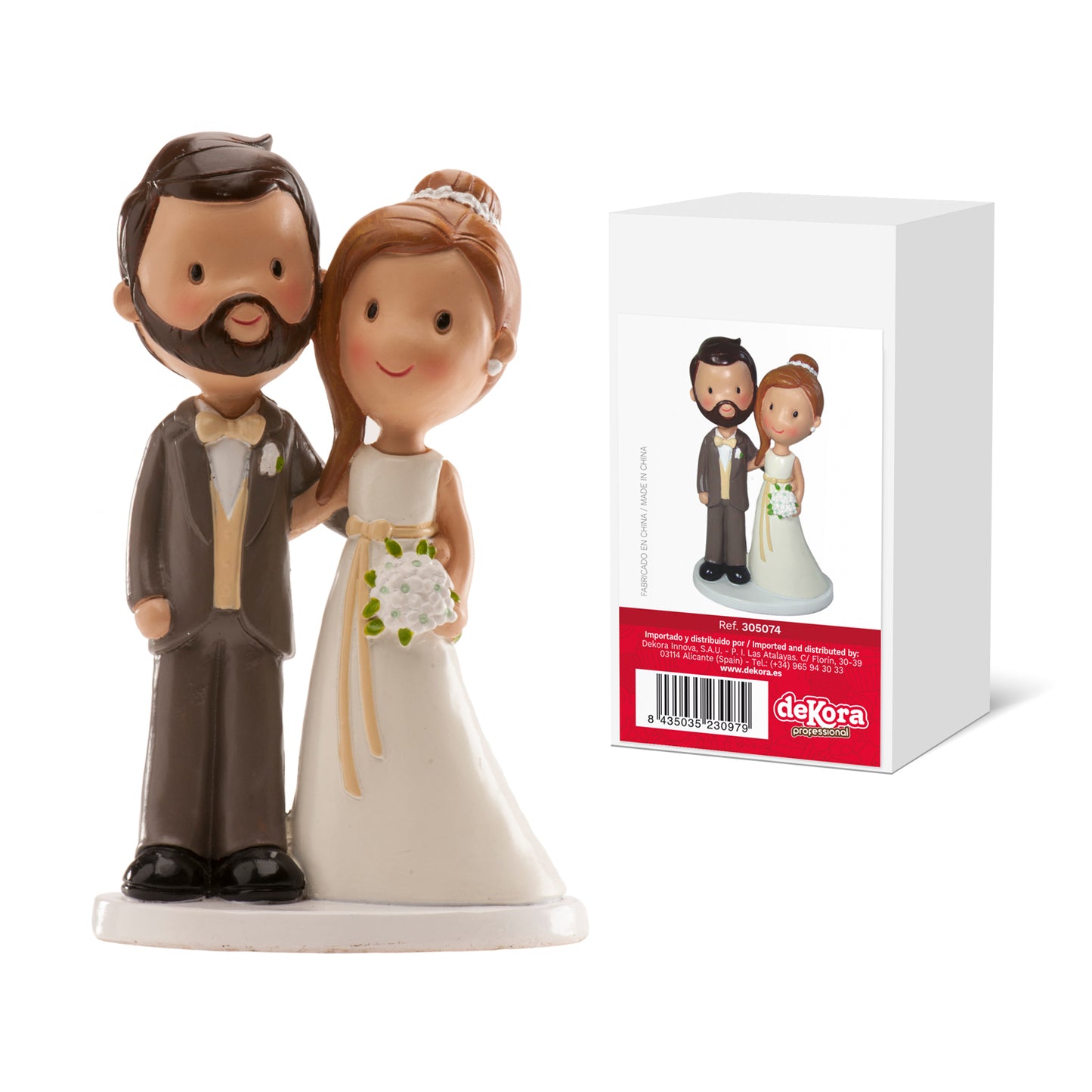 FIGURA TARTA BODA PAREJA OLD FASHION 14 CM