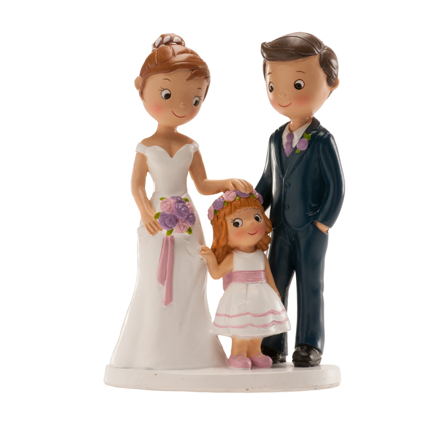 FIGURA TARTA BODA PAREJA CON NIÑA 16 CM