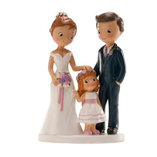 FIGURA TARTA BODA PAREJA CON NIÑA 16 CM