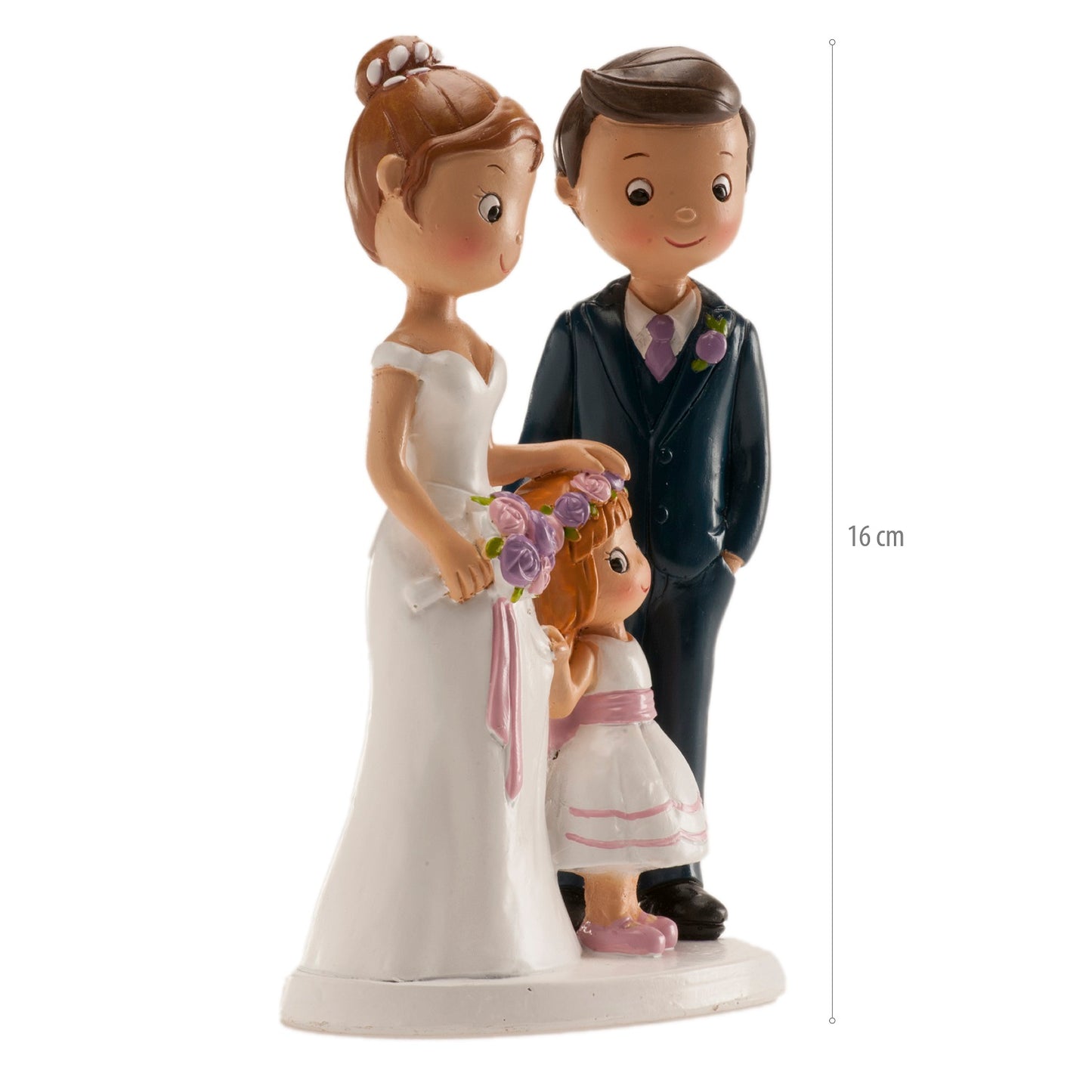 FIGURA TARTA BODA PAREJA CON NIÑA 16 CM