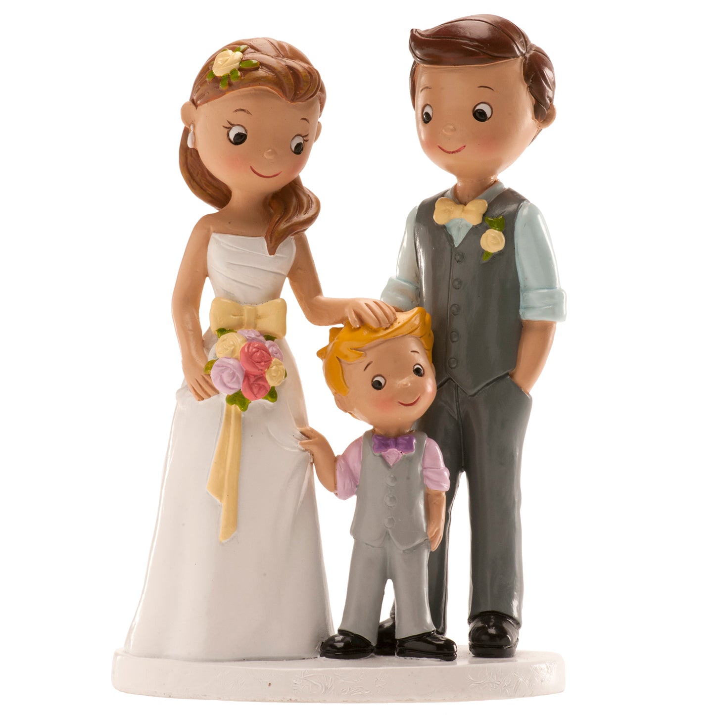 FIGURA TARTA BODA PAREJA CON NIÑO 16 CM