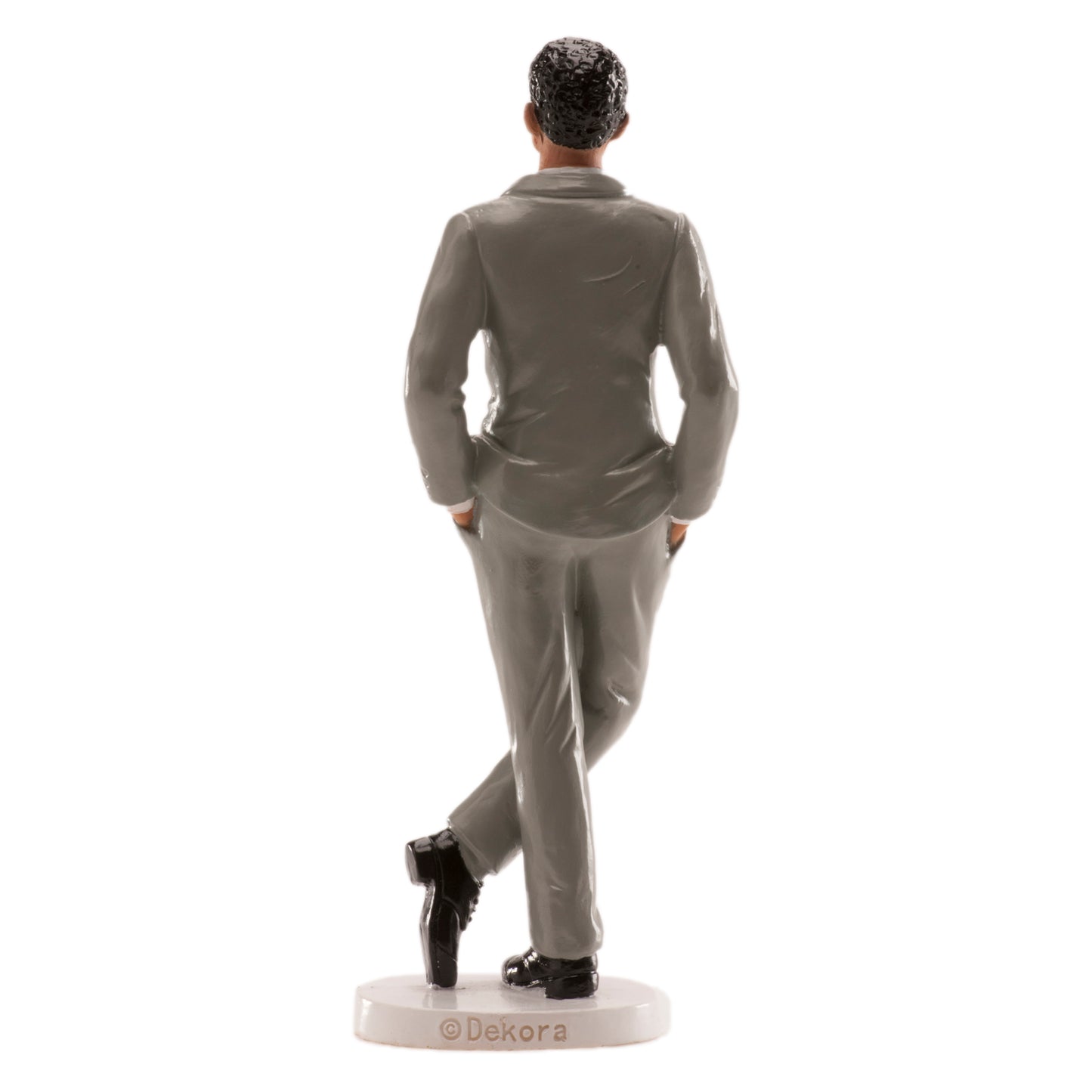 FIGURA TARTA BODA HOMBRE TRAJE GRIS CM