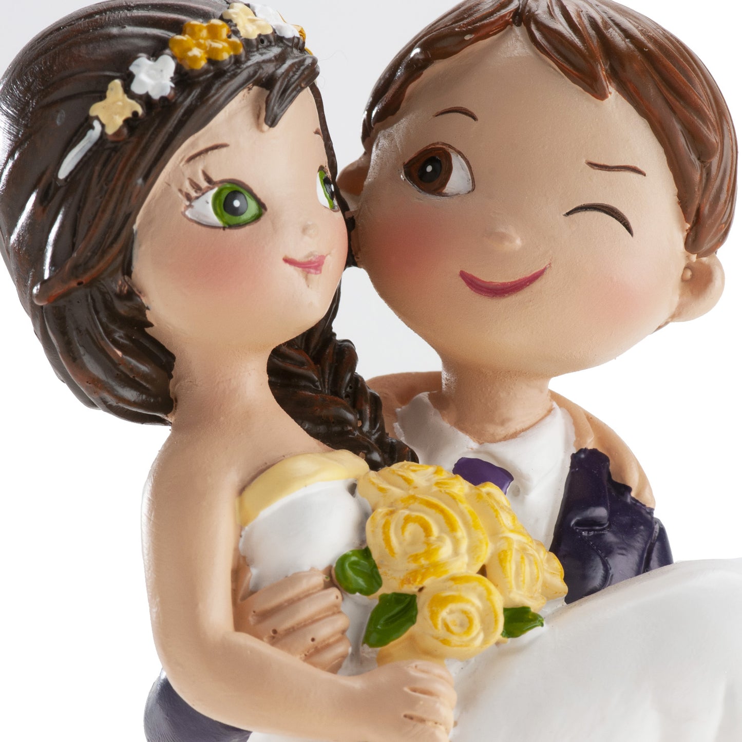 FIGURA TARTA BODA PAREJA GUIÑO 16 CM