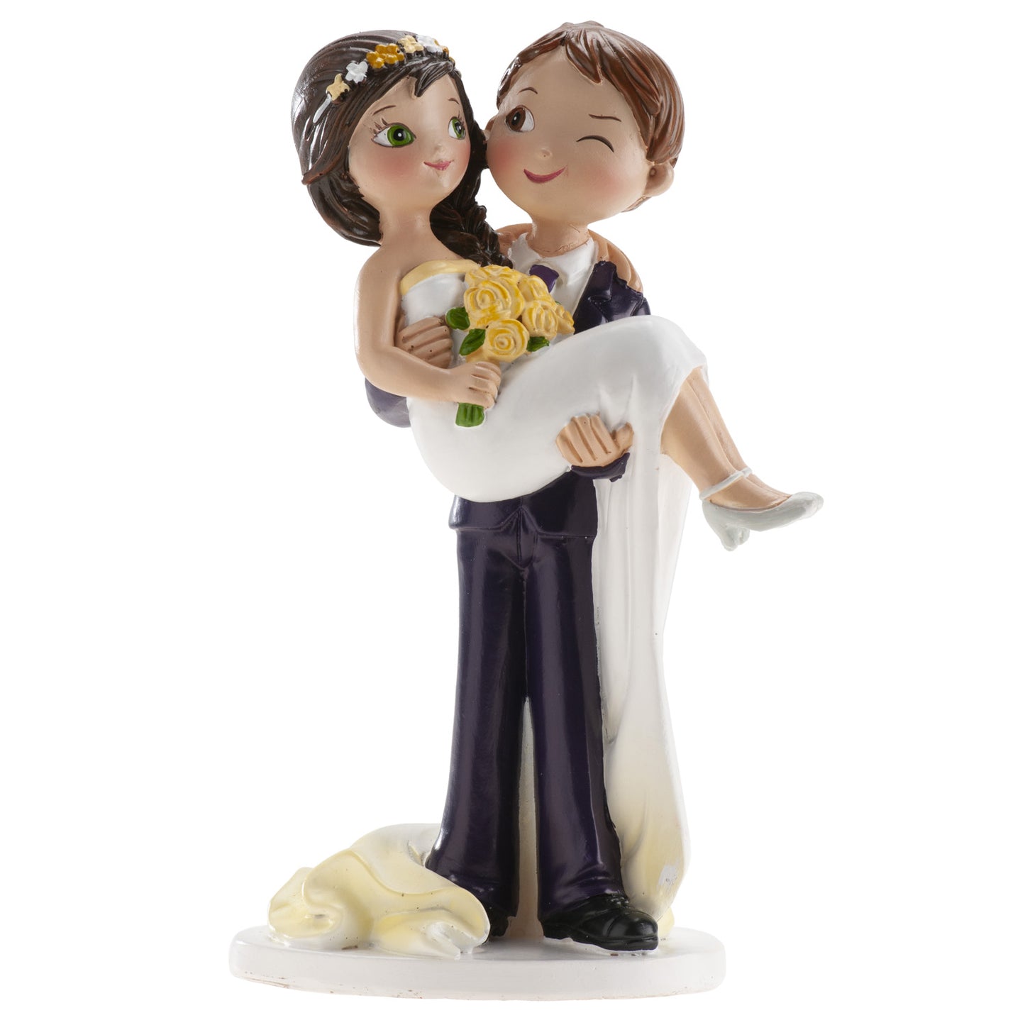 FIGURA TARTA BODA PAREJA GUIÑO 16 CM