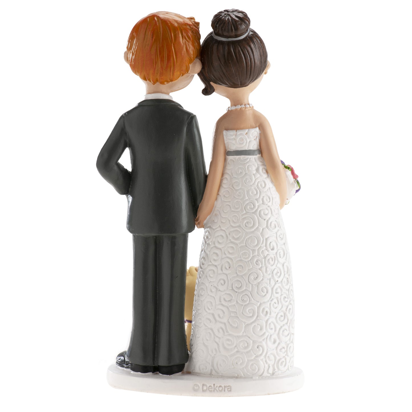 FIGURA TARTA BODA PAREJA CON PERRO 16 CM