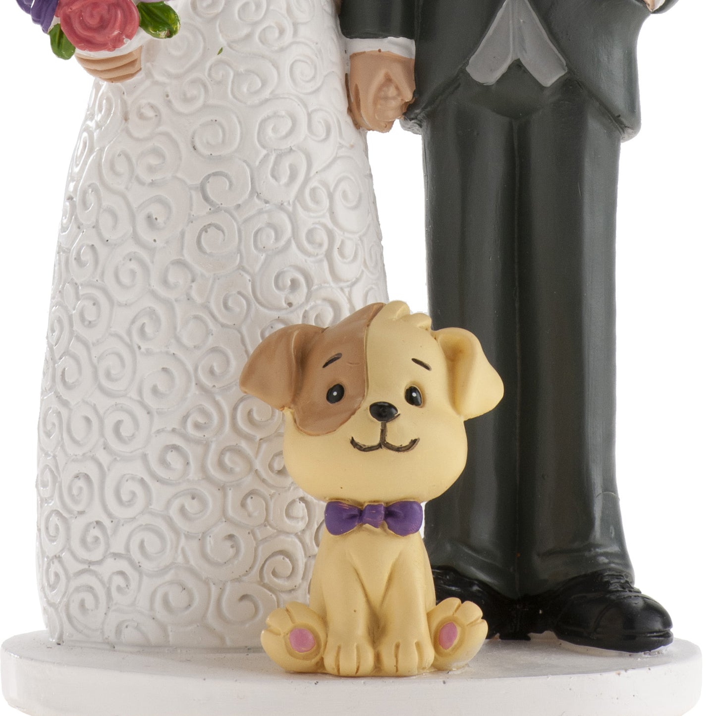 FIGURA TARTA BODA PAREJA CON PERRO 16 CM