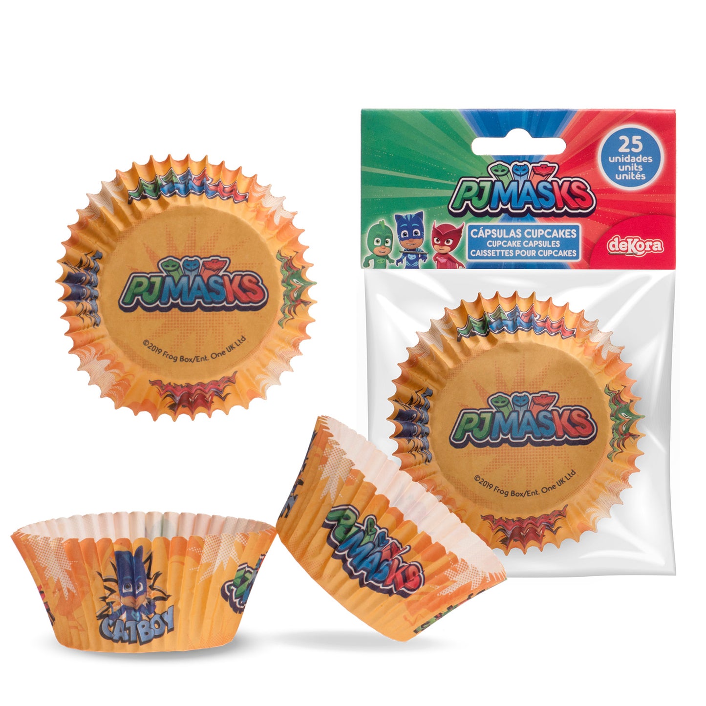 CAPSULAS CUPCAKE PJ MASKS - 25 UDS