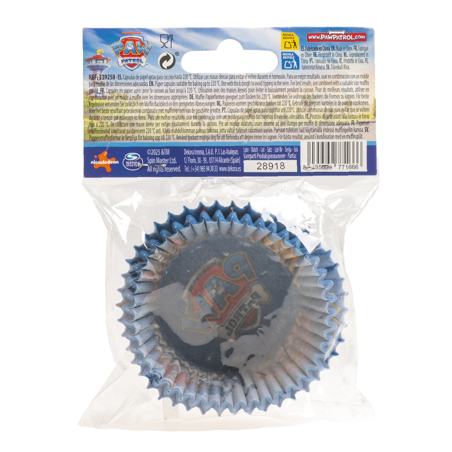 CAPSULAS CUPCAKE PATRULLA CANINA - 25 UDS