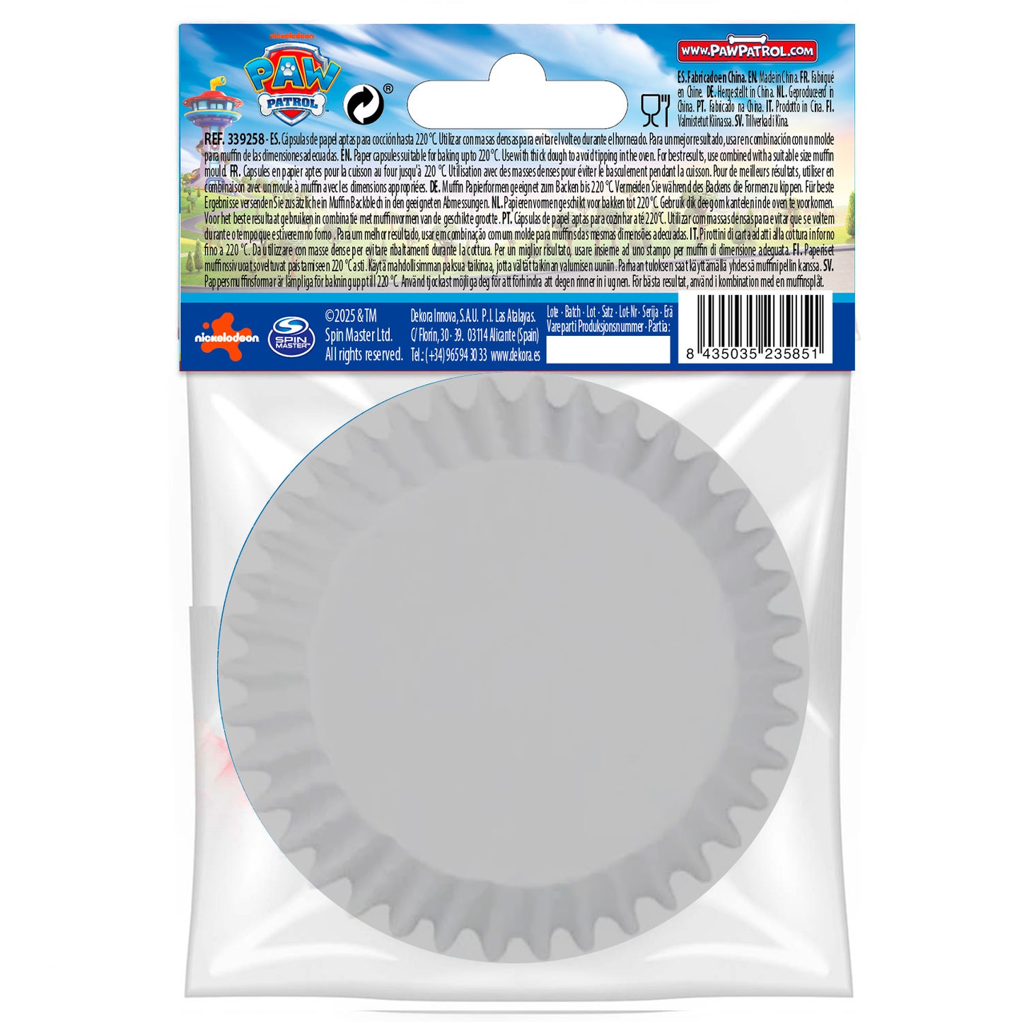 CAPSULAS CUPCAKE PATRULLA CANINA - 25 UDS