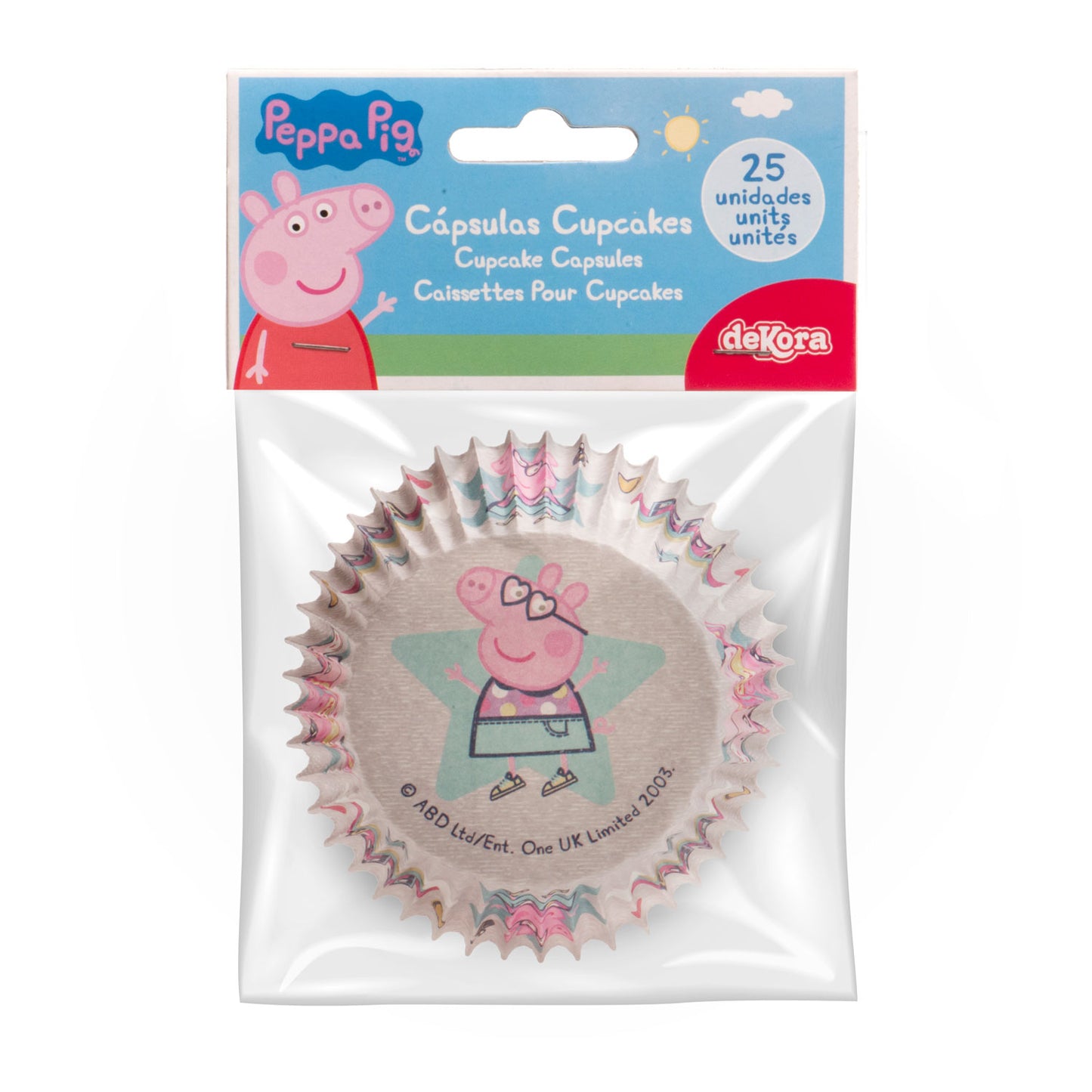CAPSULAS CUPCAKE PEPPA PIG - 25 UDS