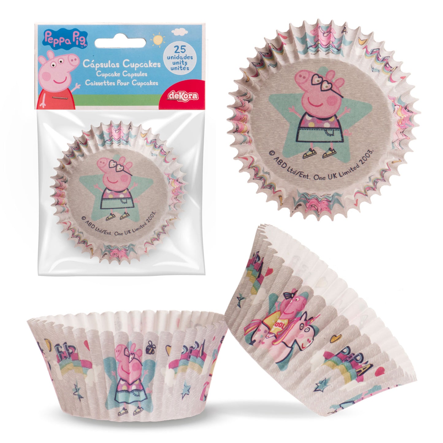 CAPSULAS CUPCAKE PEPPA PIG - 25 UDS