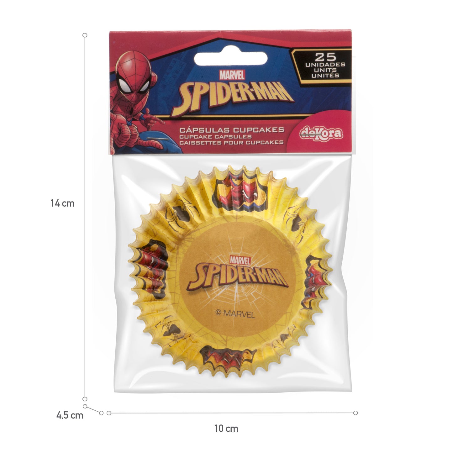 CAPSULAS CUPCAKE SPIDERMAN - 25 UDS