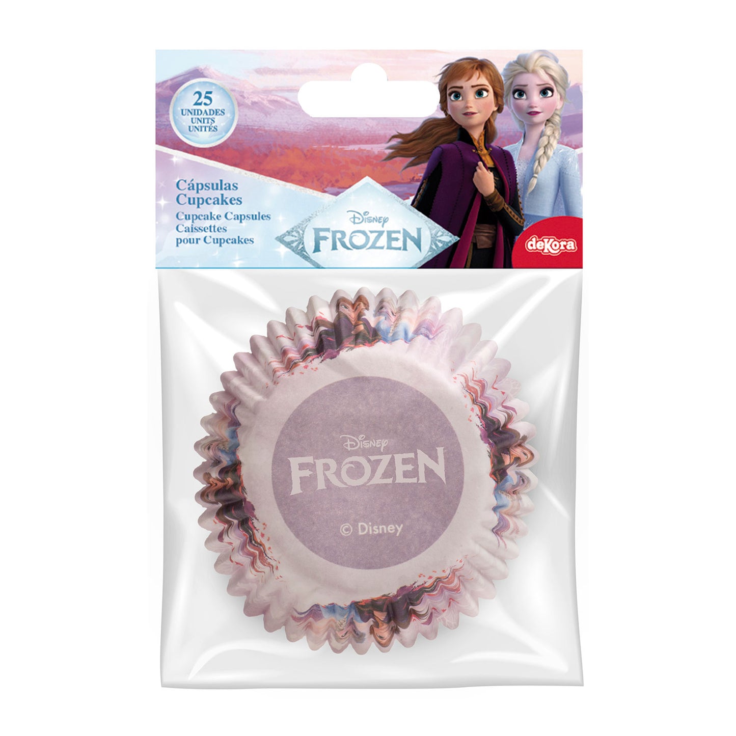 CAPSULAS CUPCAKE FROZEN - 25 UDS