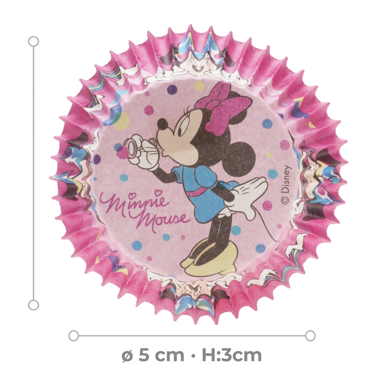 CAPSULAS CUPCAKE MINNIE MOUSE - 25 UDS
