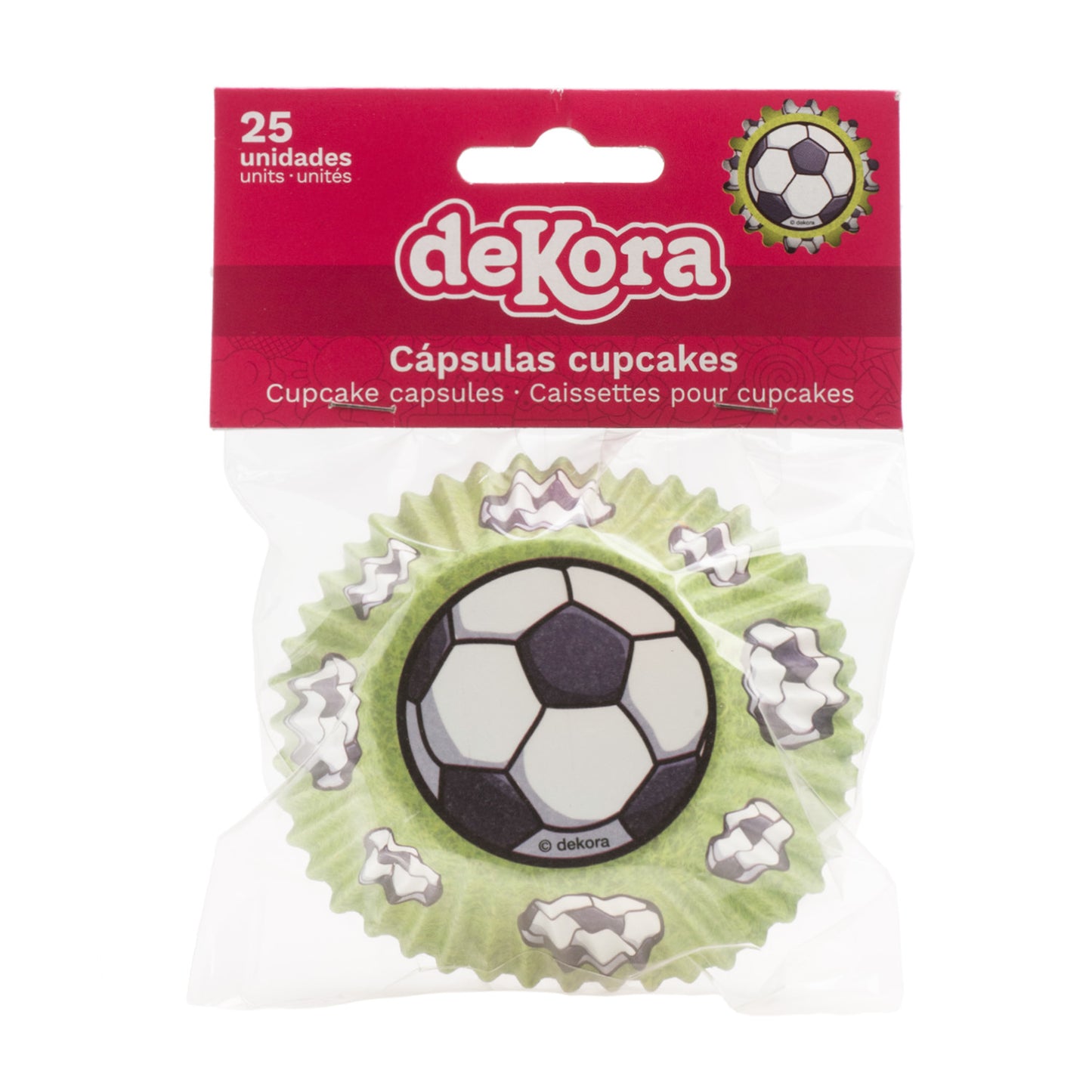 CAPSULAS CUPCAKE FÚTBOL - 25 UDS