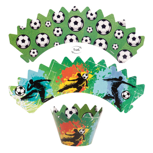 KIT DECORACION CUPCAKES FÚTBOL