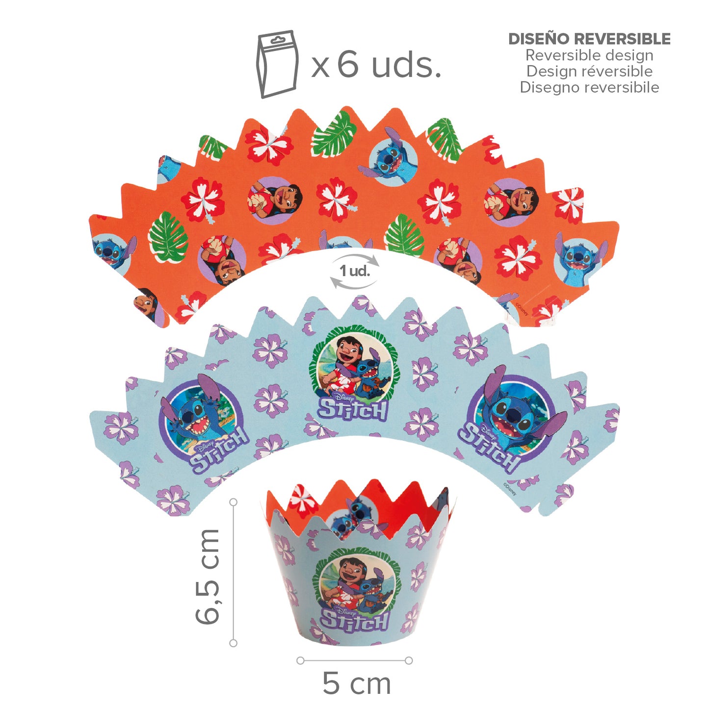 KIT DECORACION CUPCAKES STITCH
