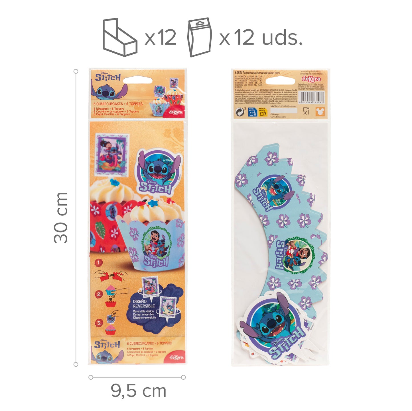 KIT DECORACION CUPCAKES STITCH