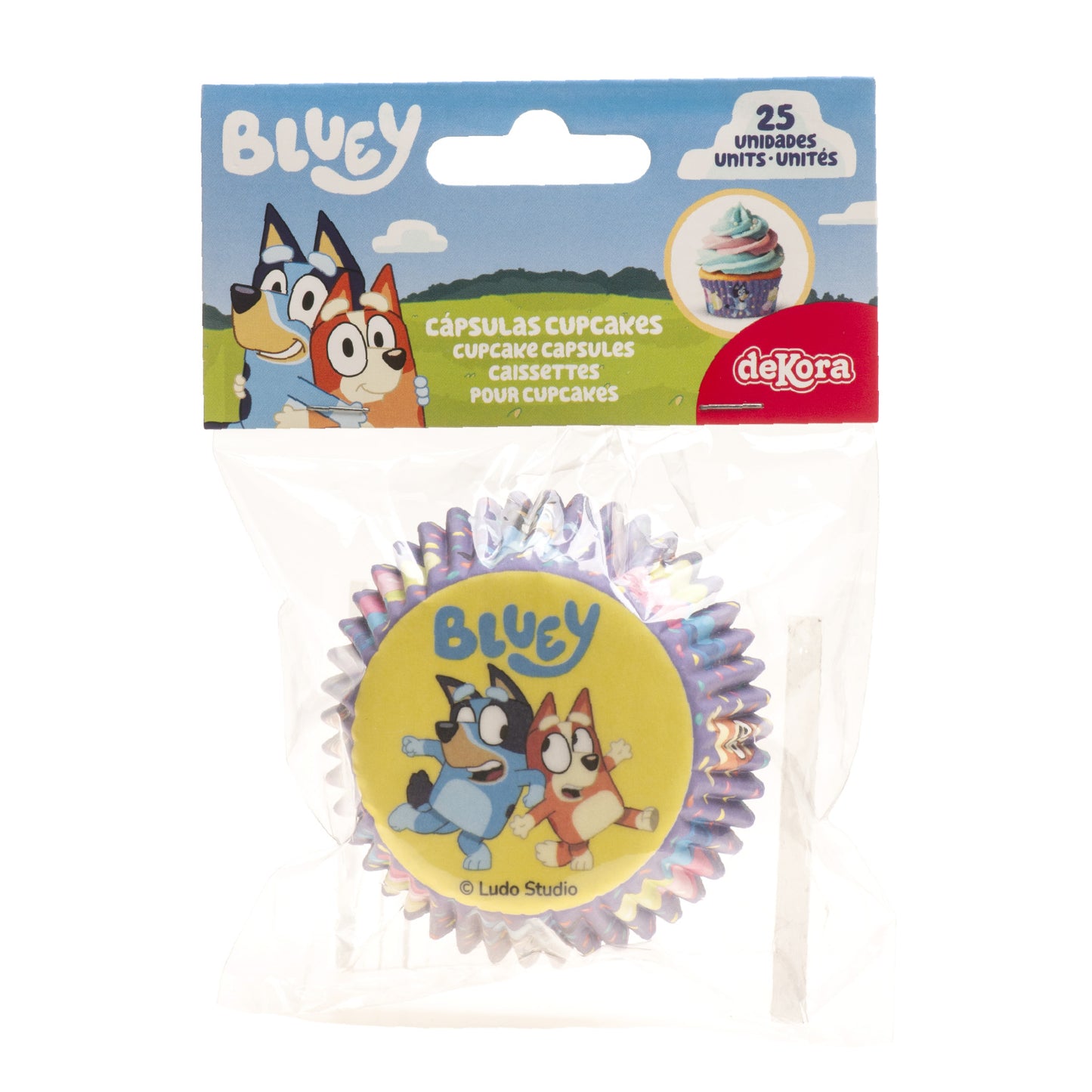 CAPSULAS CUPCAKE BLUEY BINGO - 25 UDS