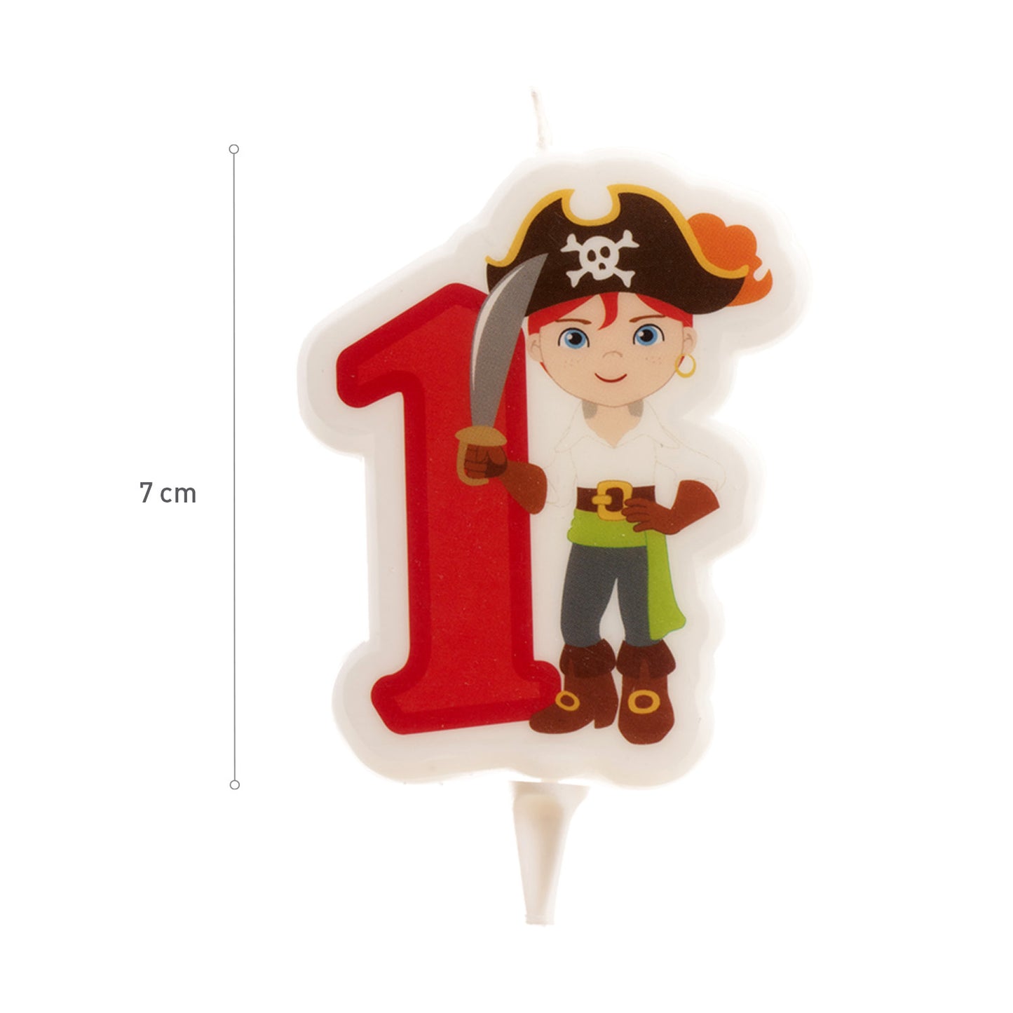 VELA CUMPLEAÑOS PIRATA Nº  7CM